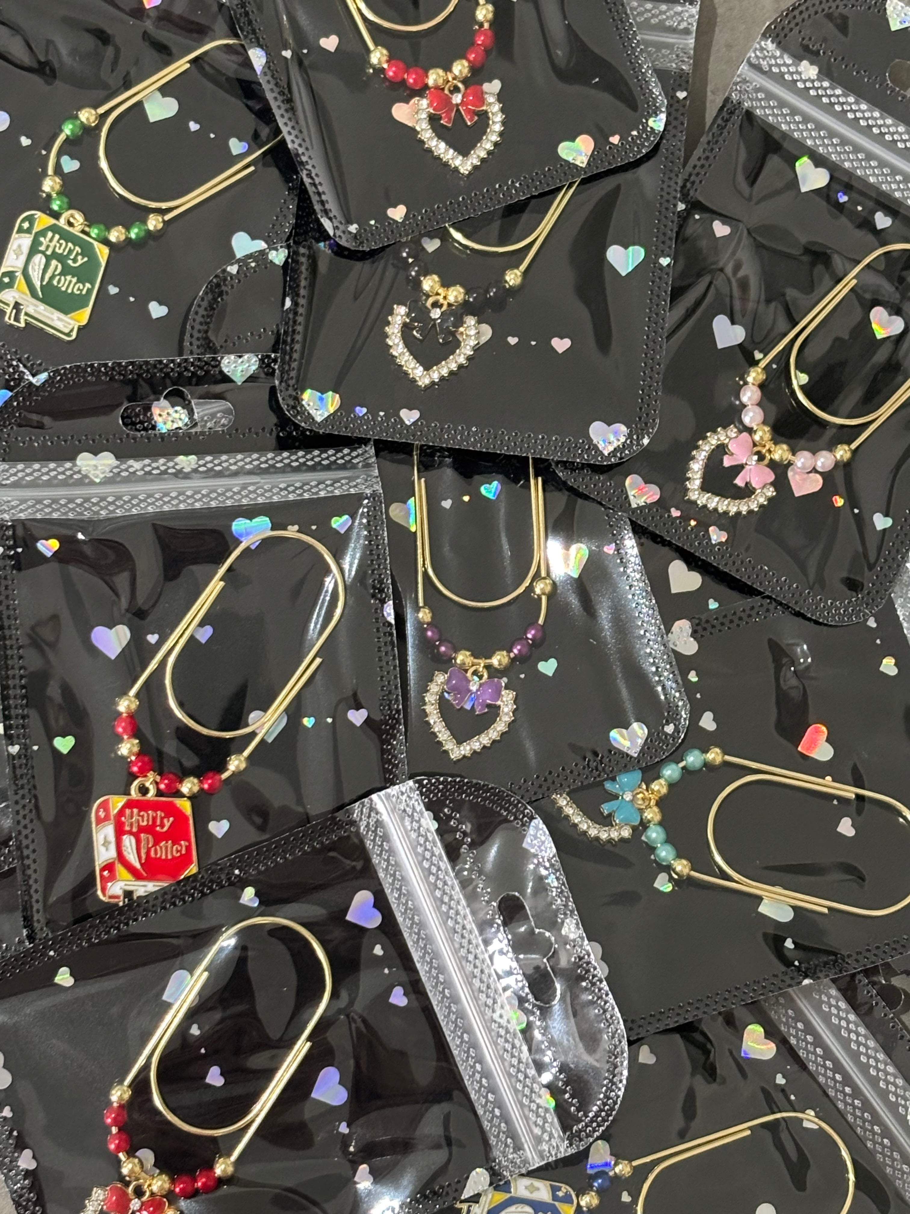 Binder pocket paperclip charms