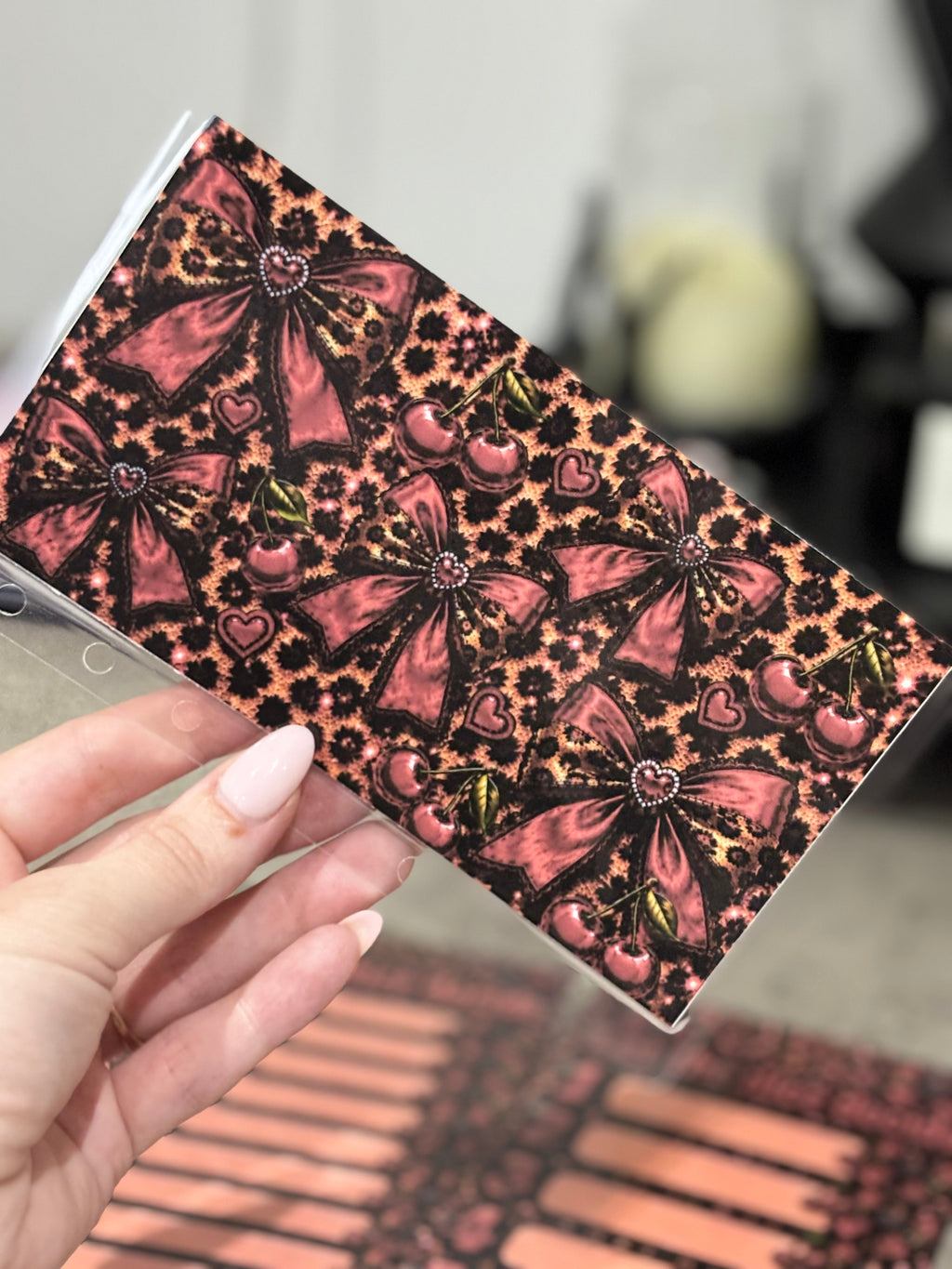 Leopard print double sided a6 binder wallets and matching dashboard, glossy finish. Option 1-6 or 1-10 Challenge wallets