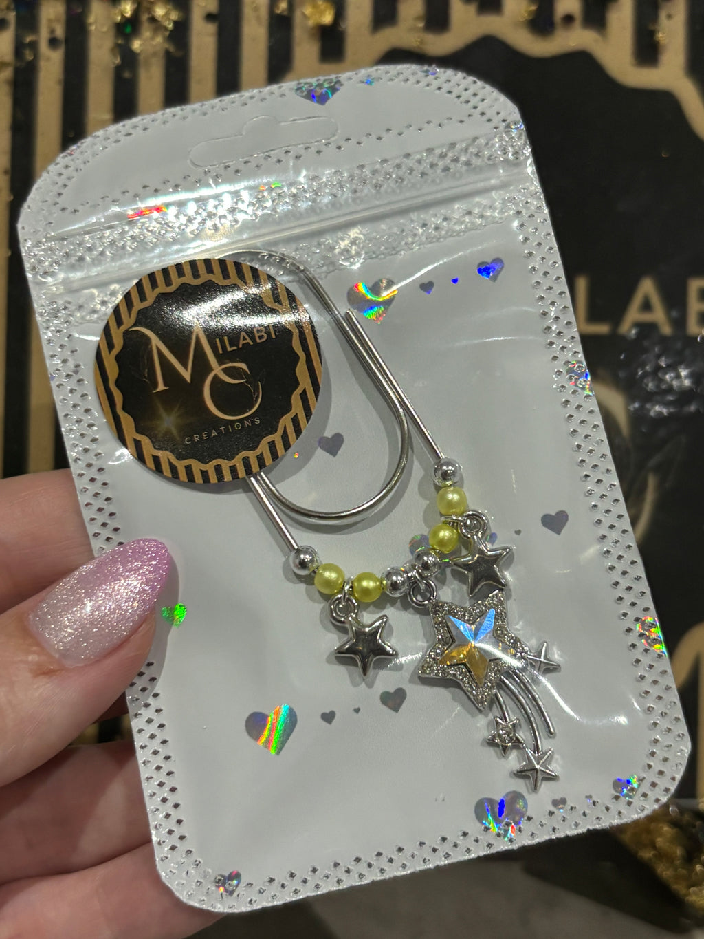 Diamond shooting star (yellow)