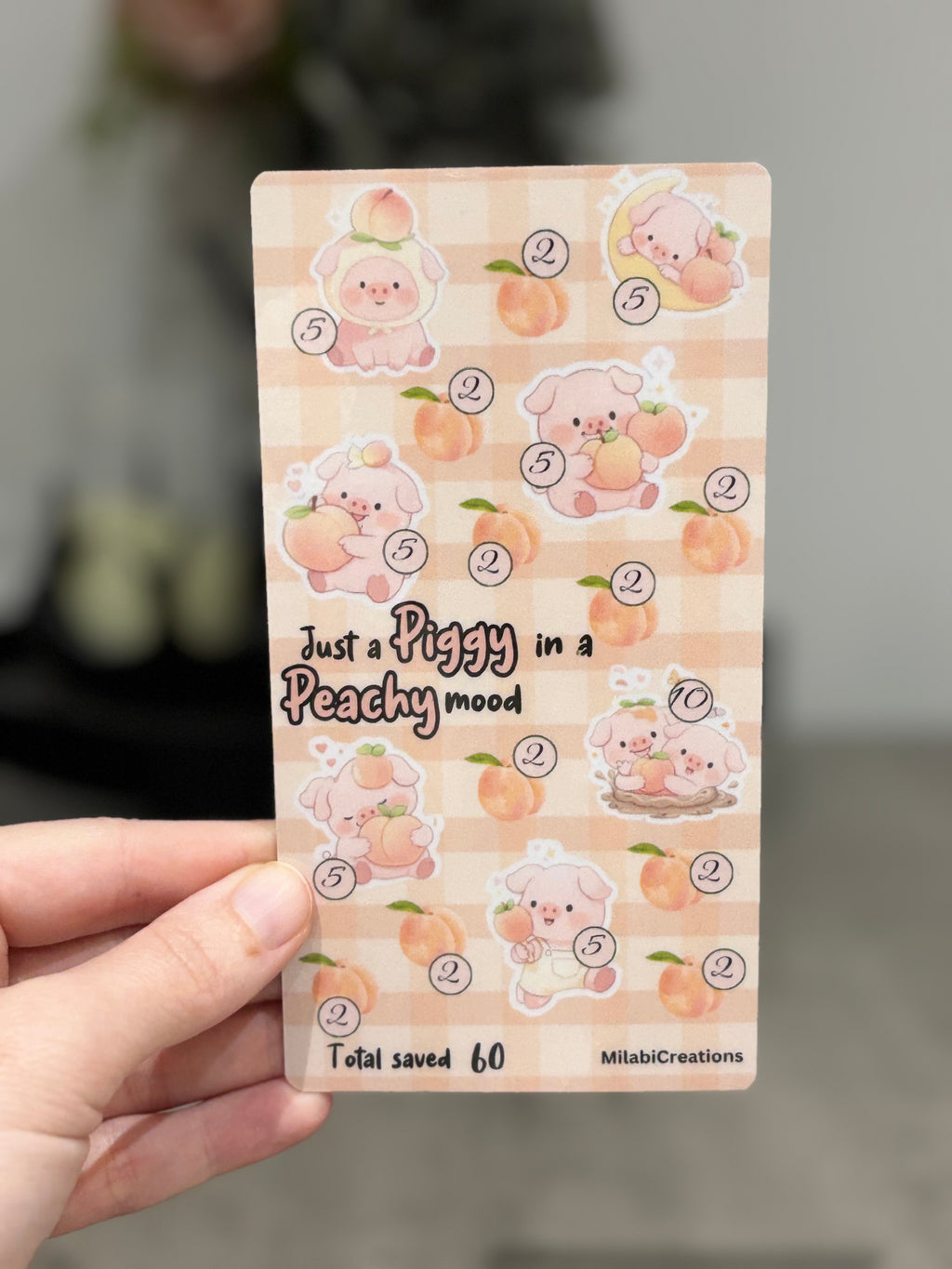Just a piggy in a peachy mood