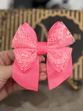 Pink bow binder clip