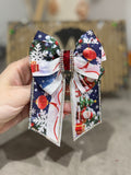 Christmas Santa binder bow clip