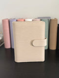 Beige luxury saffiano a6 binder