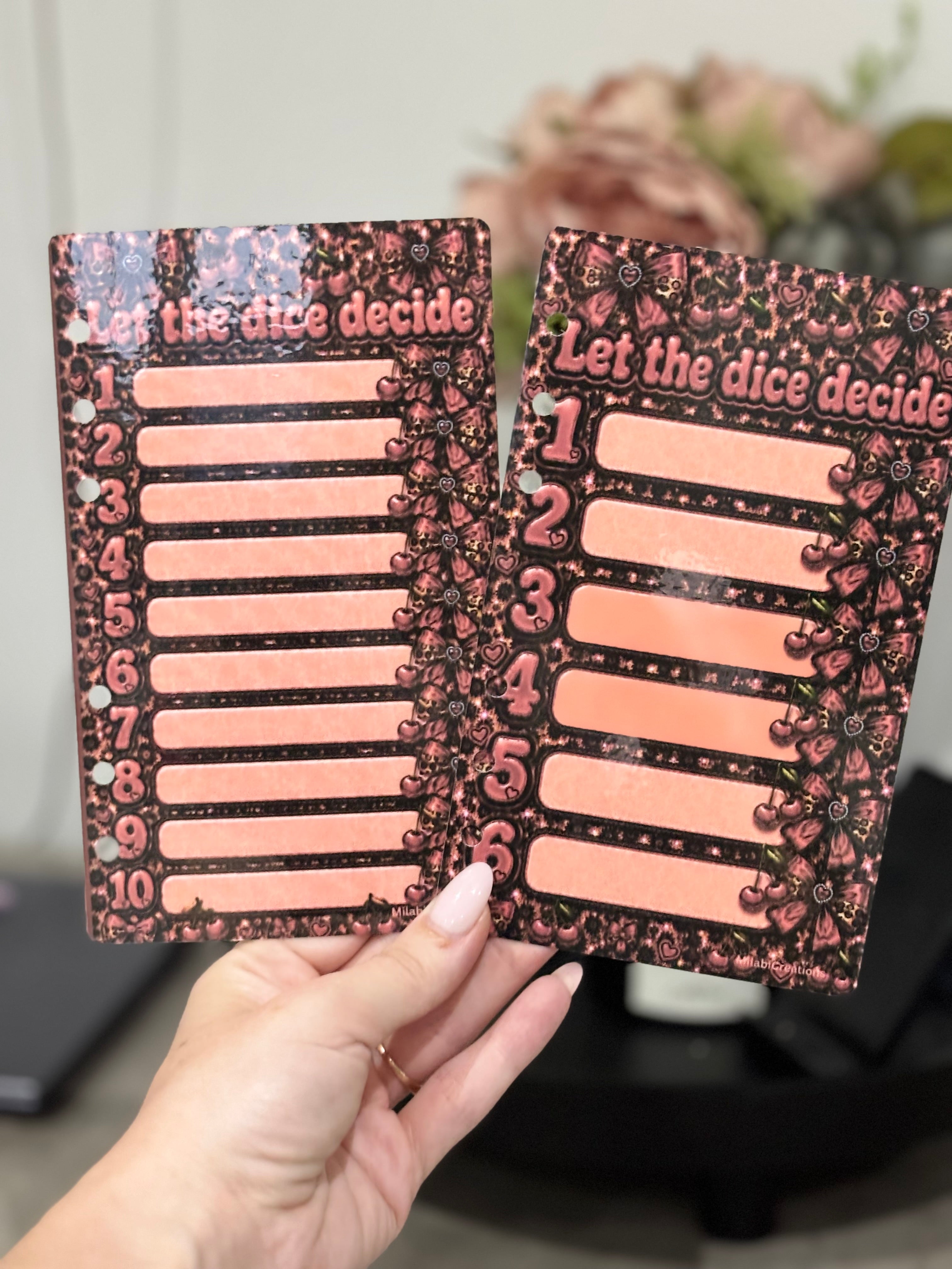 Leopard print double sided a6 binder wallets and matching dashboard, glossy finish. Option 1-6 or 1-10 Challenge wallets