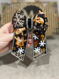 Golden winter binder bow clip