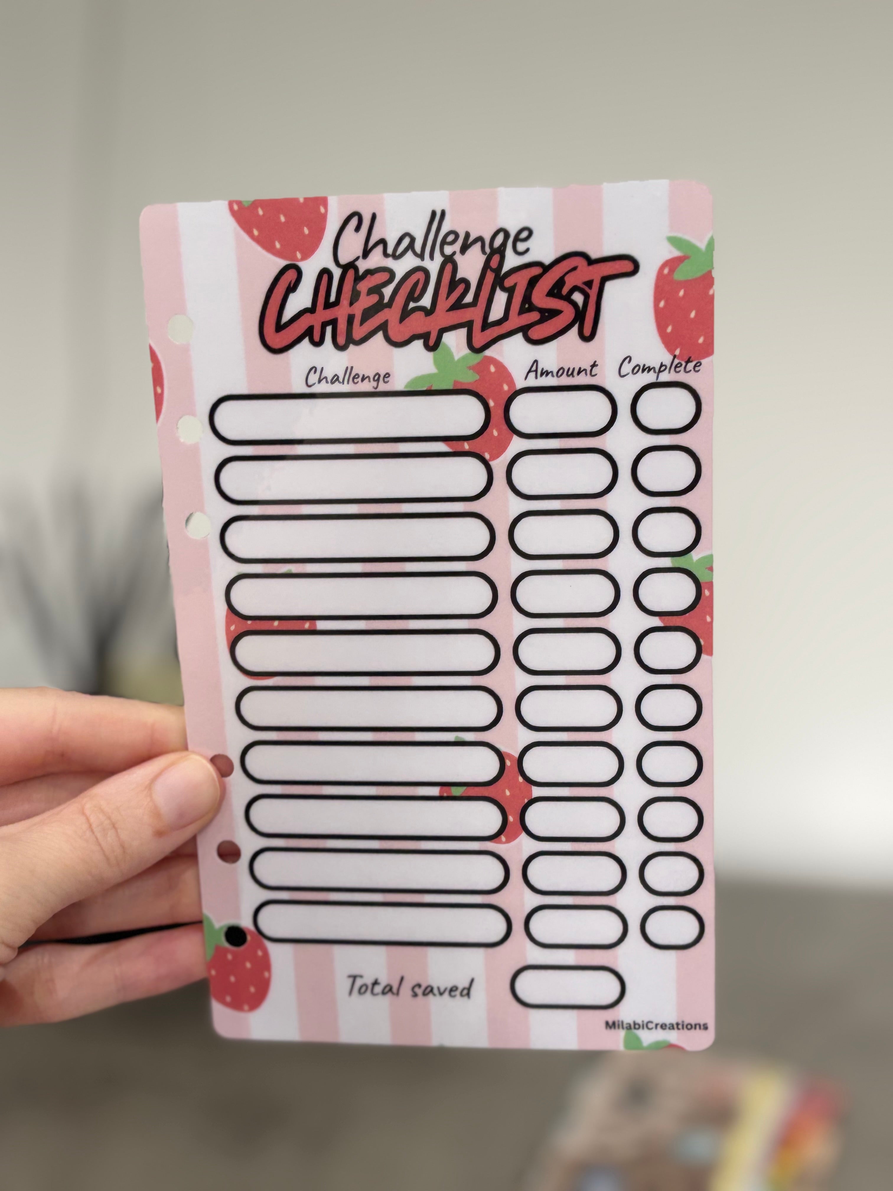 Challenge checklist