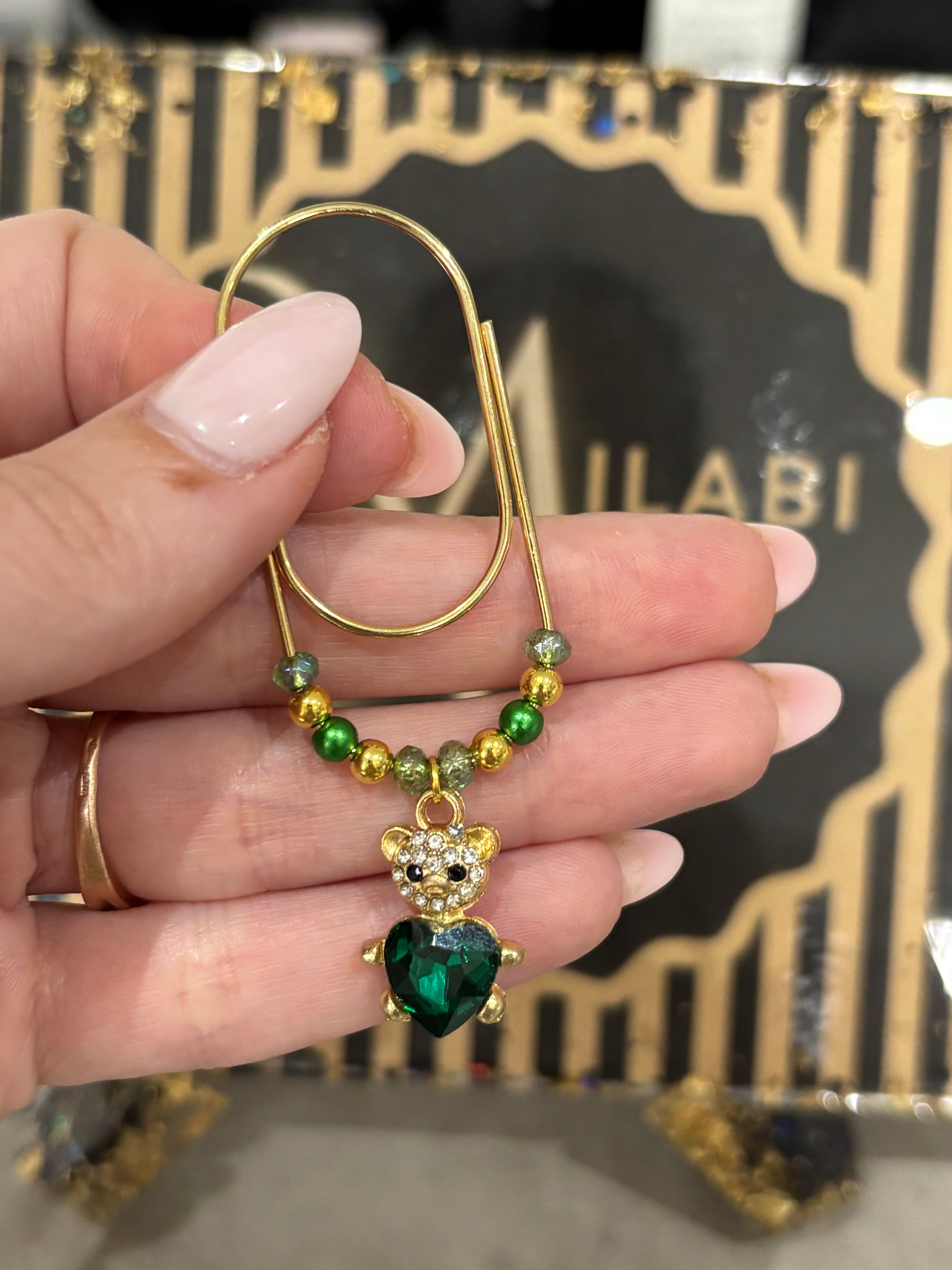Diamond bear (emerald green)