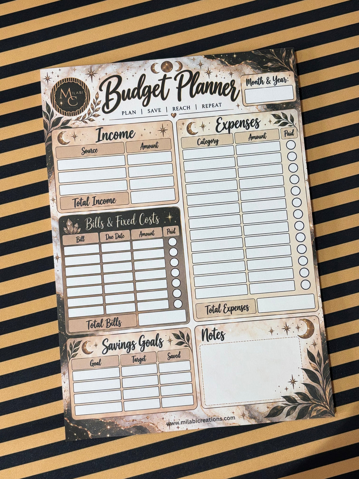 Budget Planner A4 size notepad