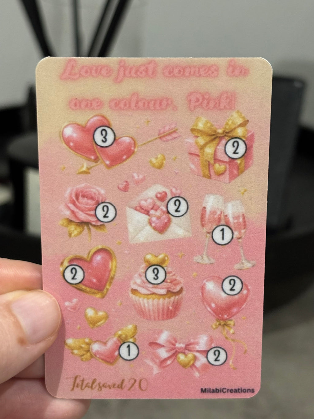 Love just comes in one color. Pink! pocket challenge