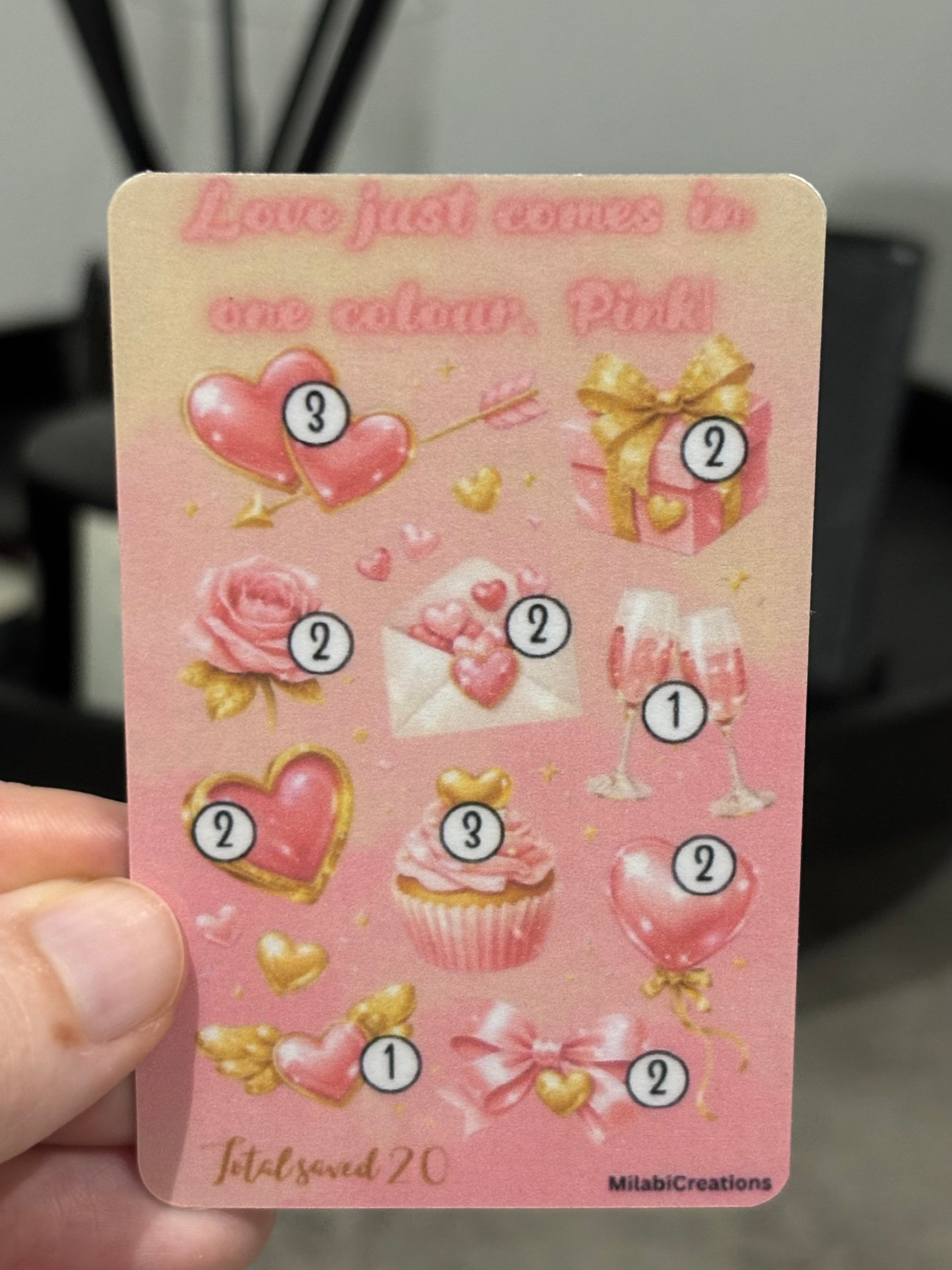 Love just comes in one color. Pink! pocket challenge