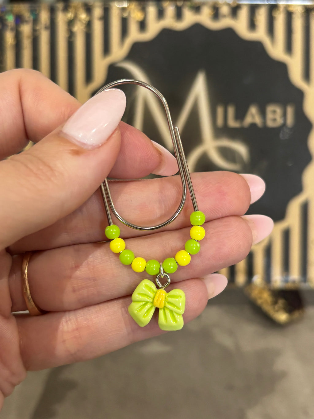 Candy green bow