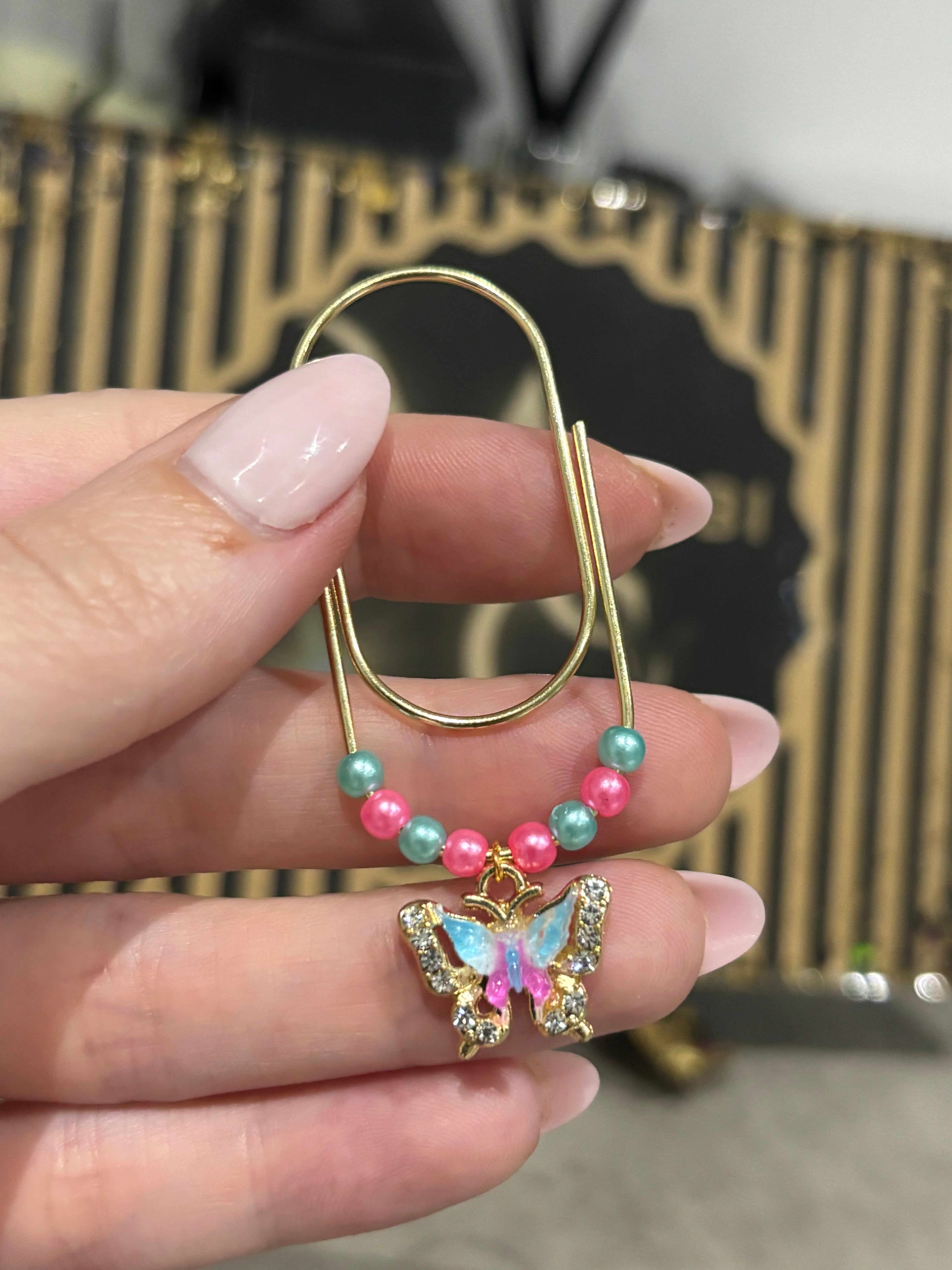 Diamond butterfly (blue and pink)
