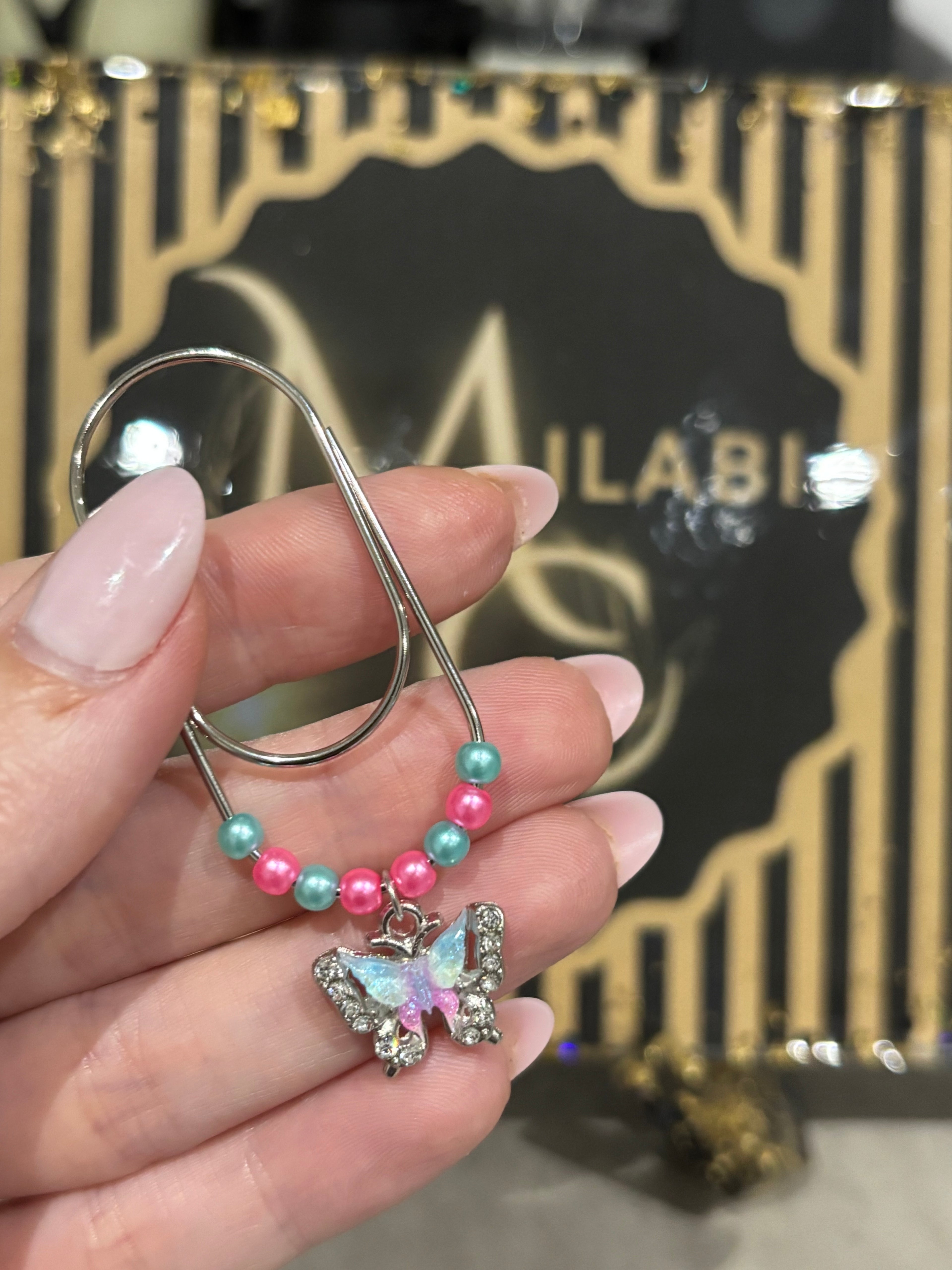 Diamond butterfly (blue and pink)