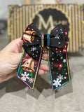 Winter bell binder bow clip