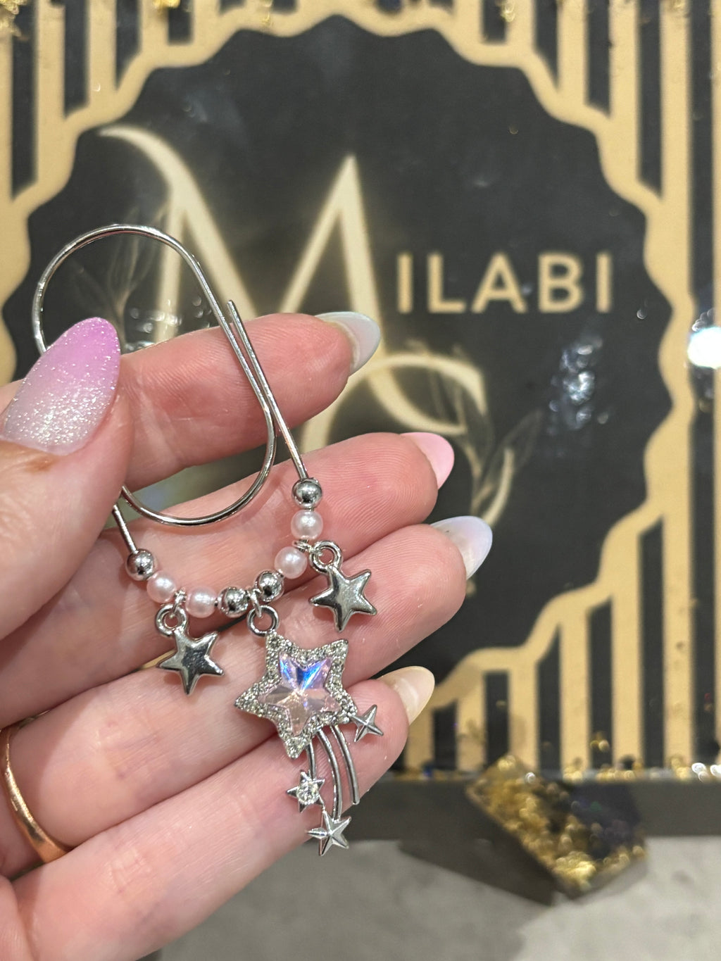 Diamond shooting star (baby pink)