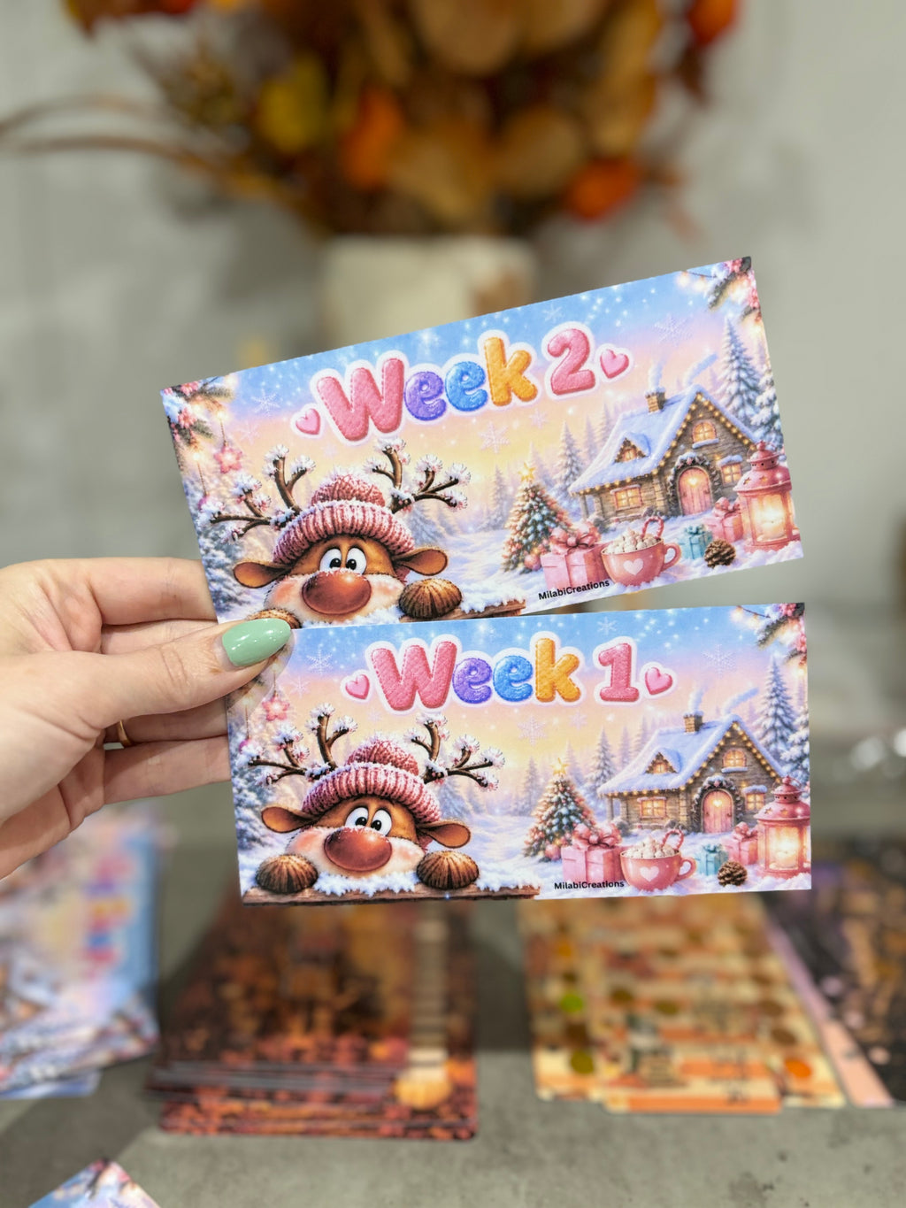 Winter - Christmas 5 weeks wallet inserts