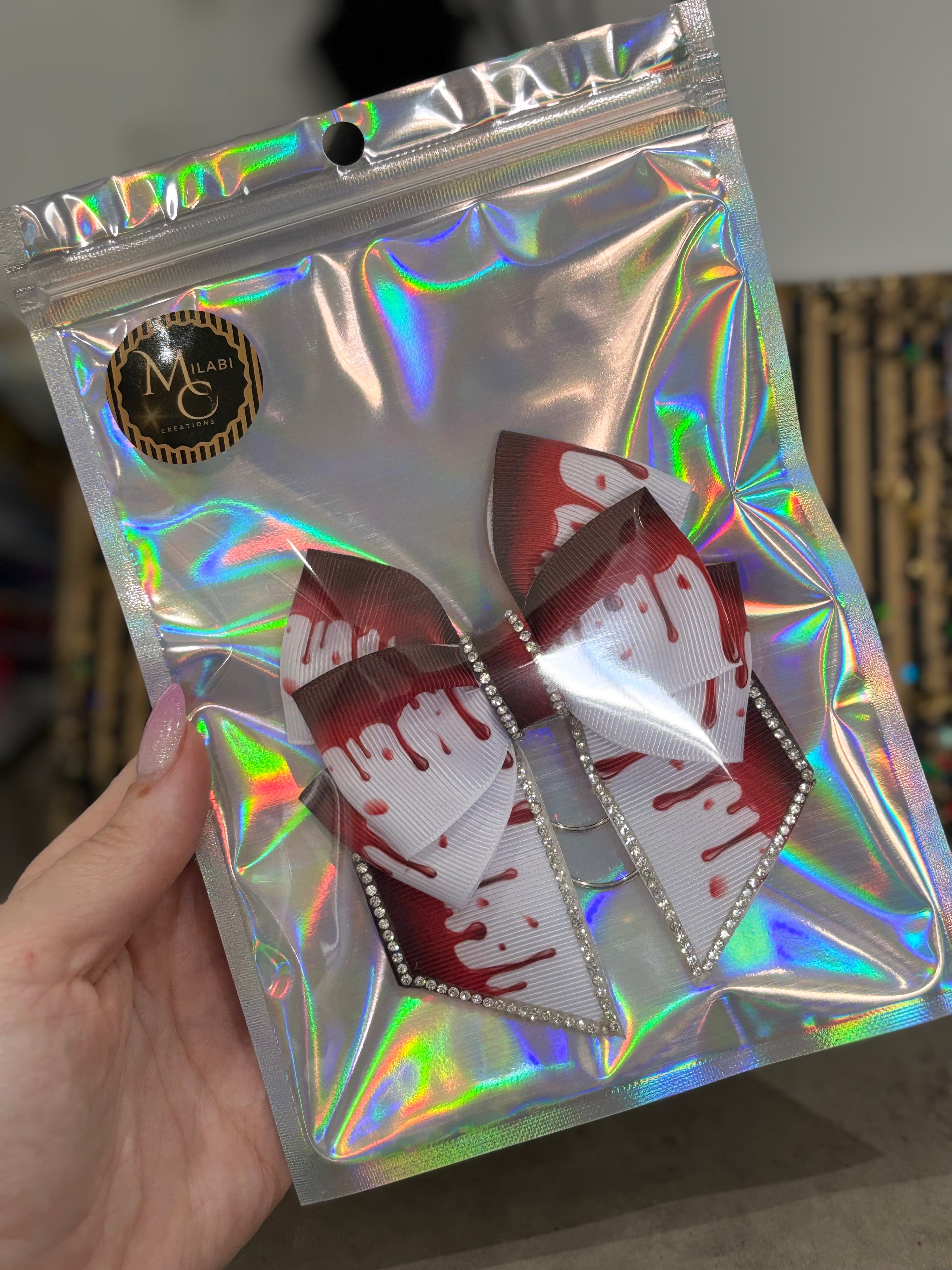 Bloody bow binder clip
