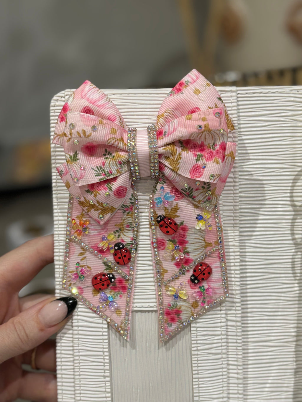 Ladybug binder bow clip