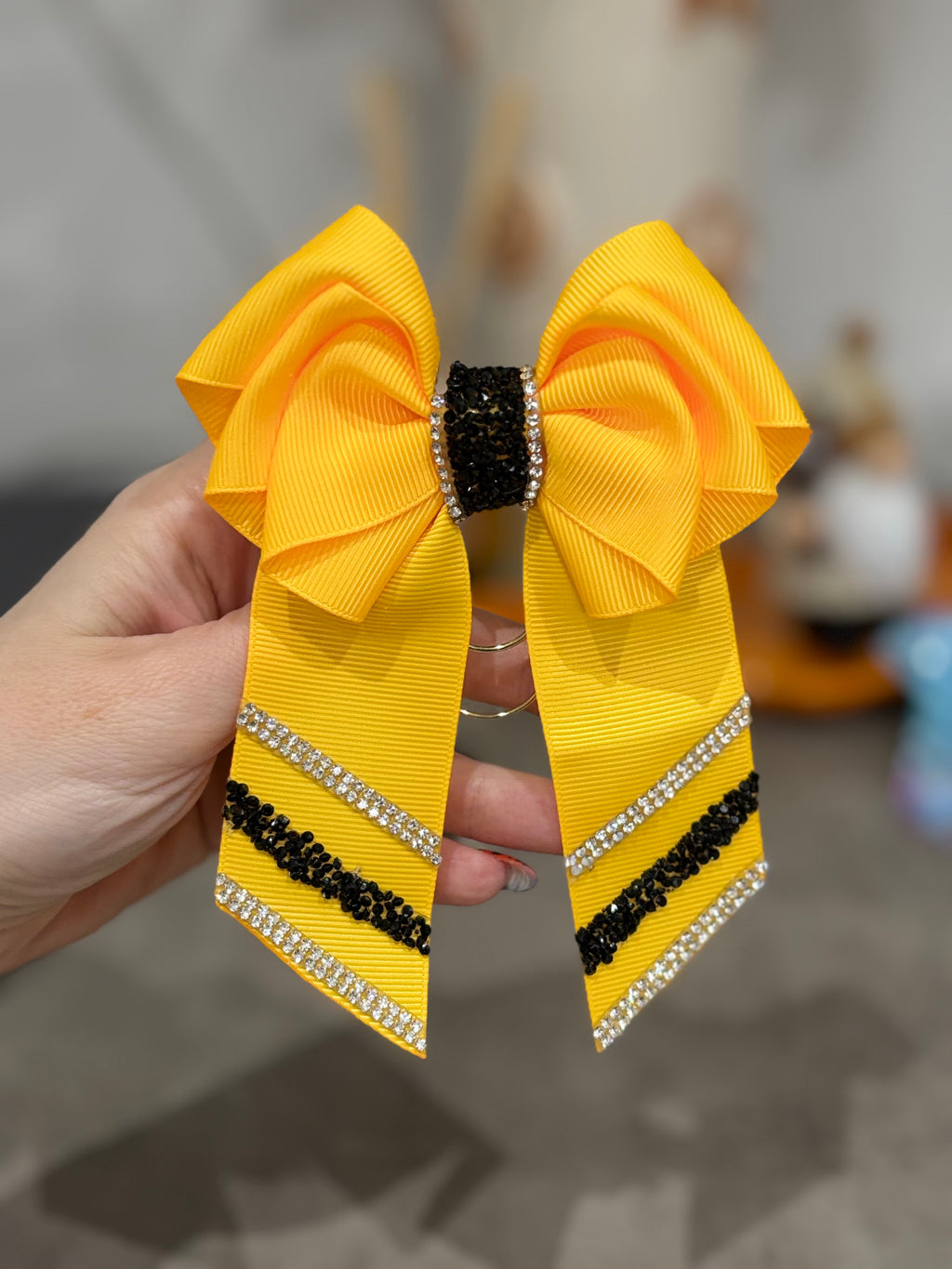 Bright orange - yellow pink binder bow clip