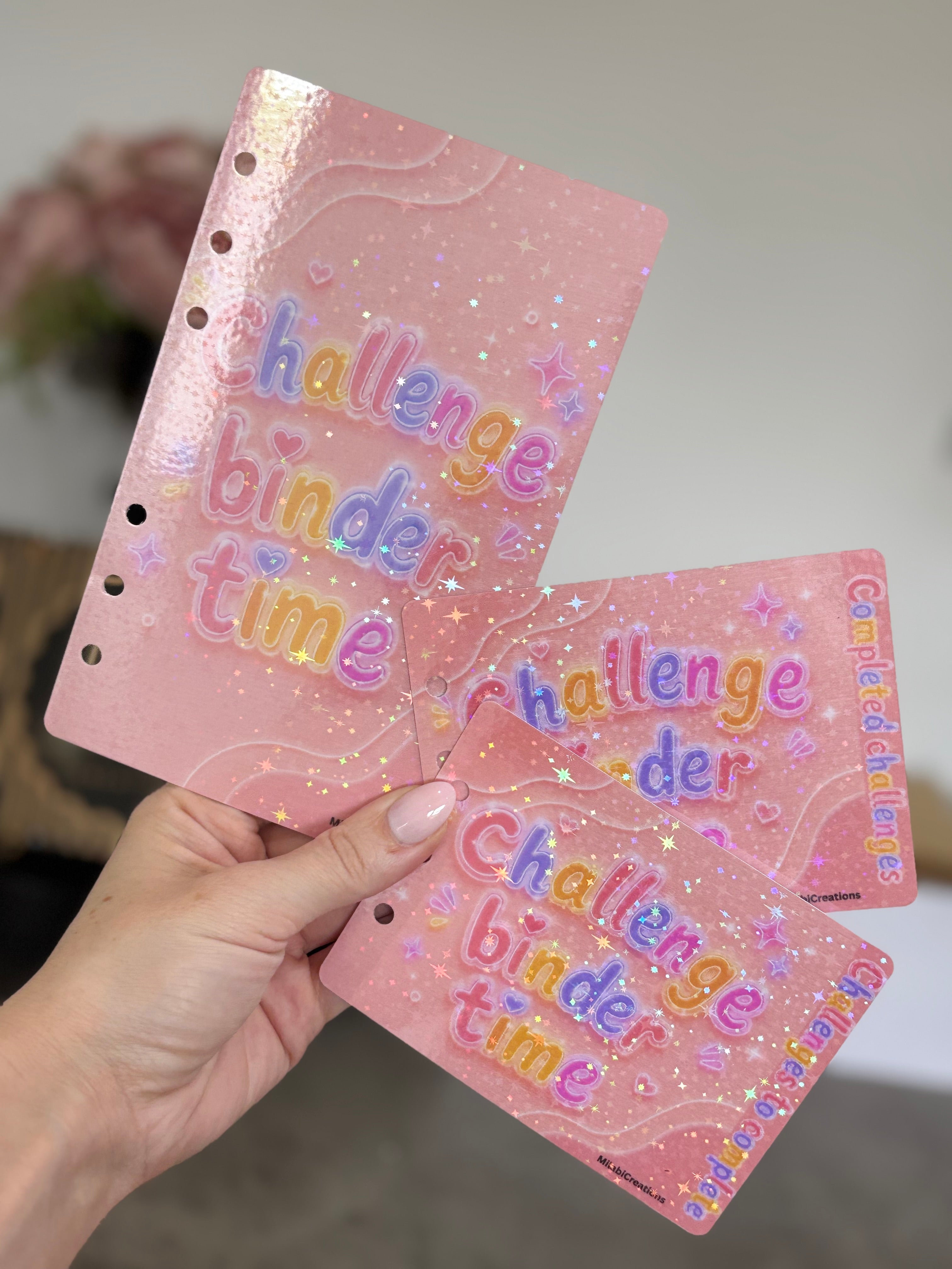 Challenge binder time dashboards set of 3