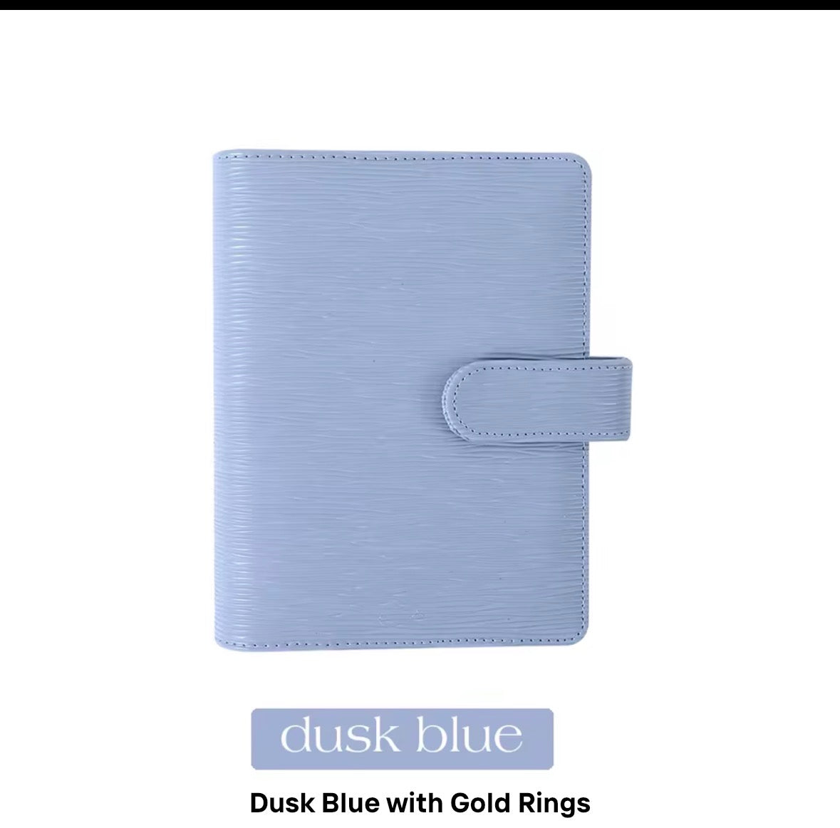 Dusk blue luxury saffiano a6 binder