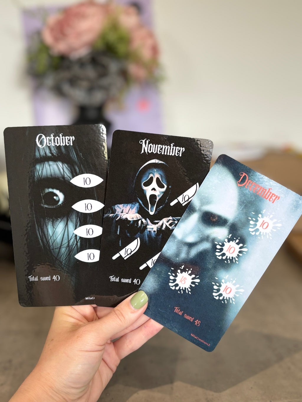 12 months horror annual saving challenge bundle
