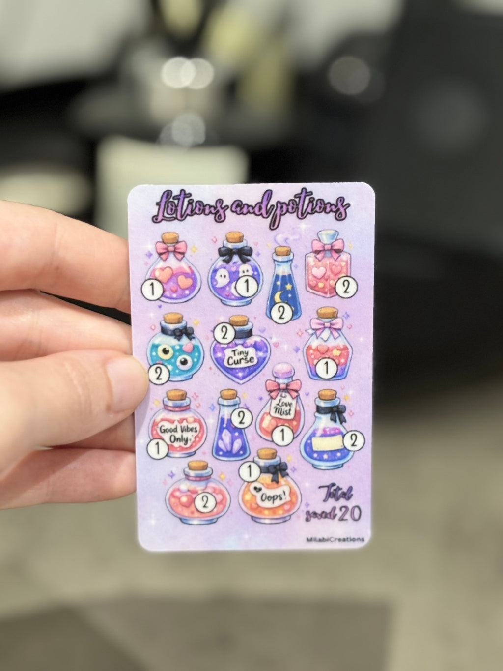 Lotions and potions pocket challenge