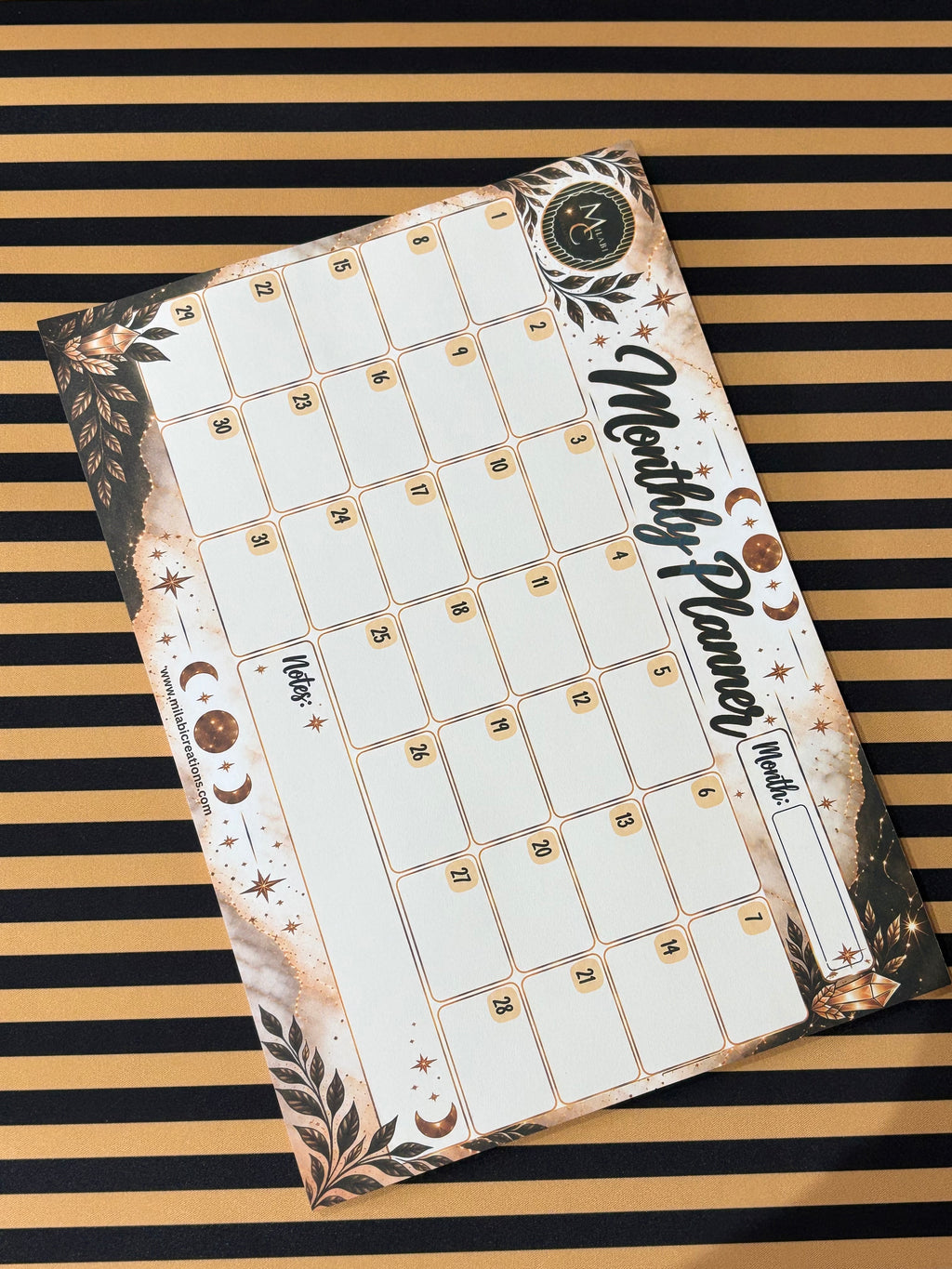 Monthly Planner A4 size notepad
