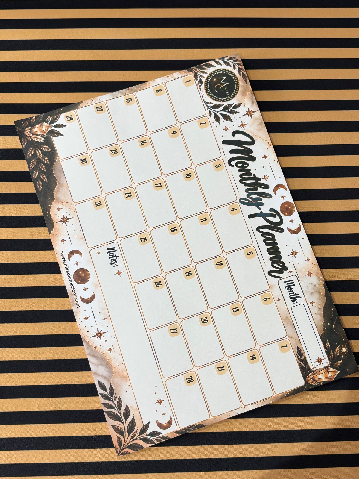 Monthly Planner A4 size notepad