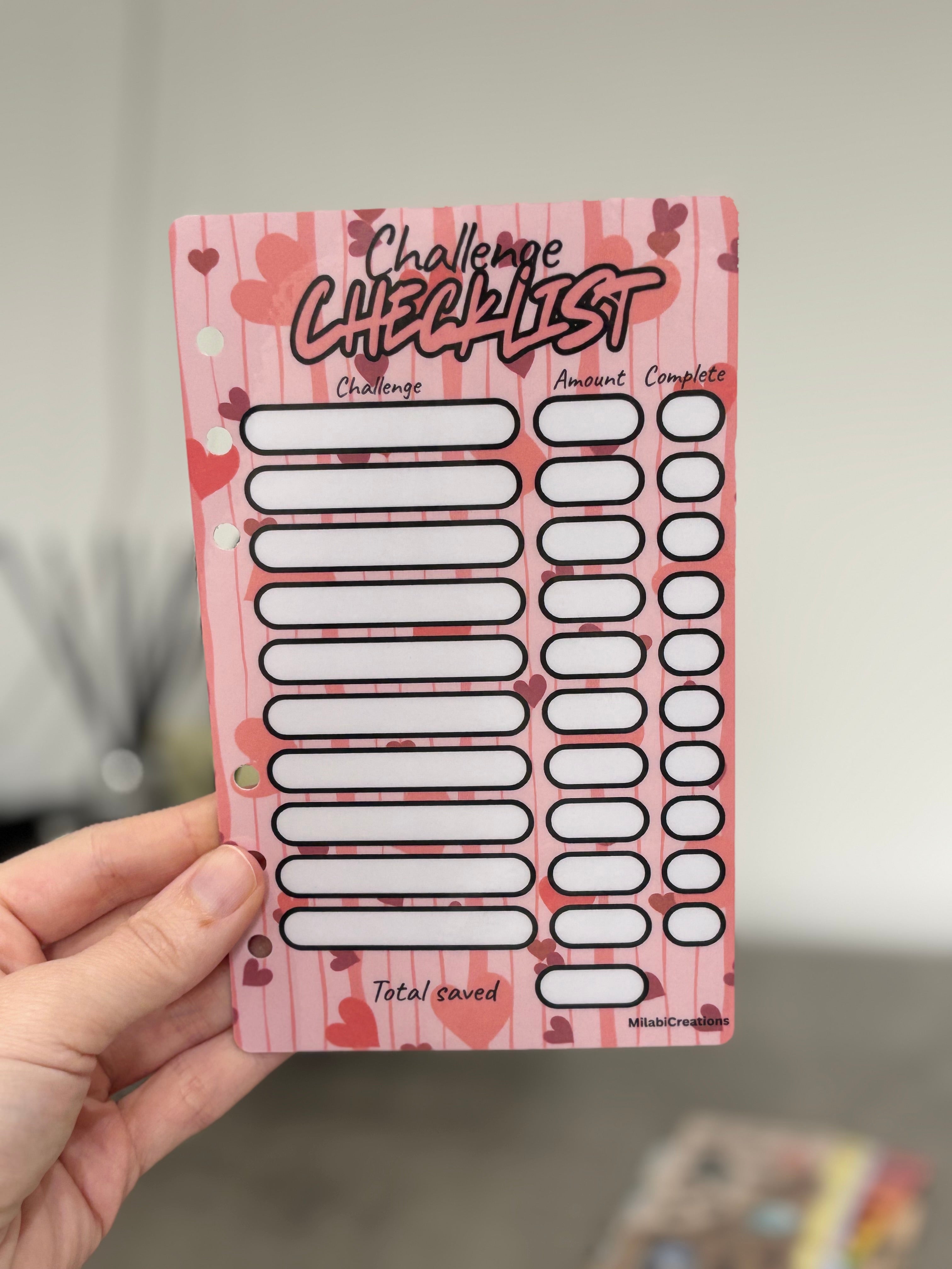 Challenge checklist