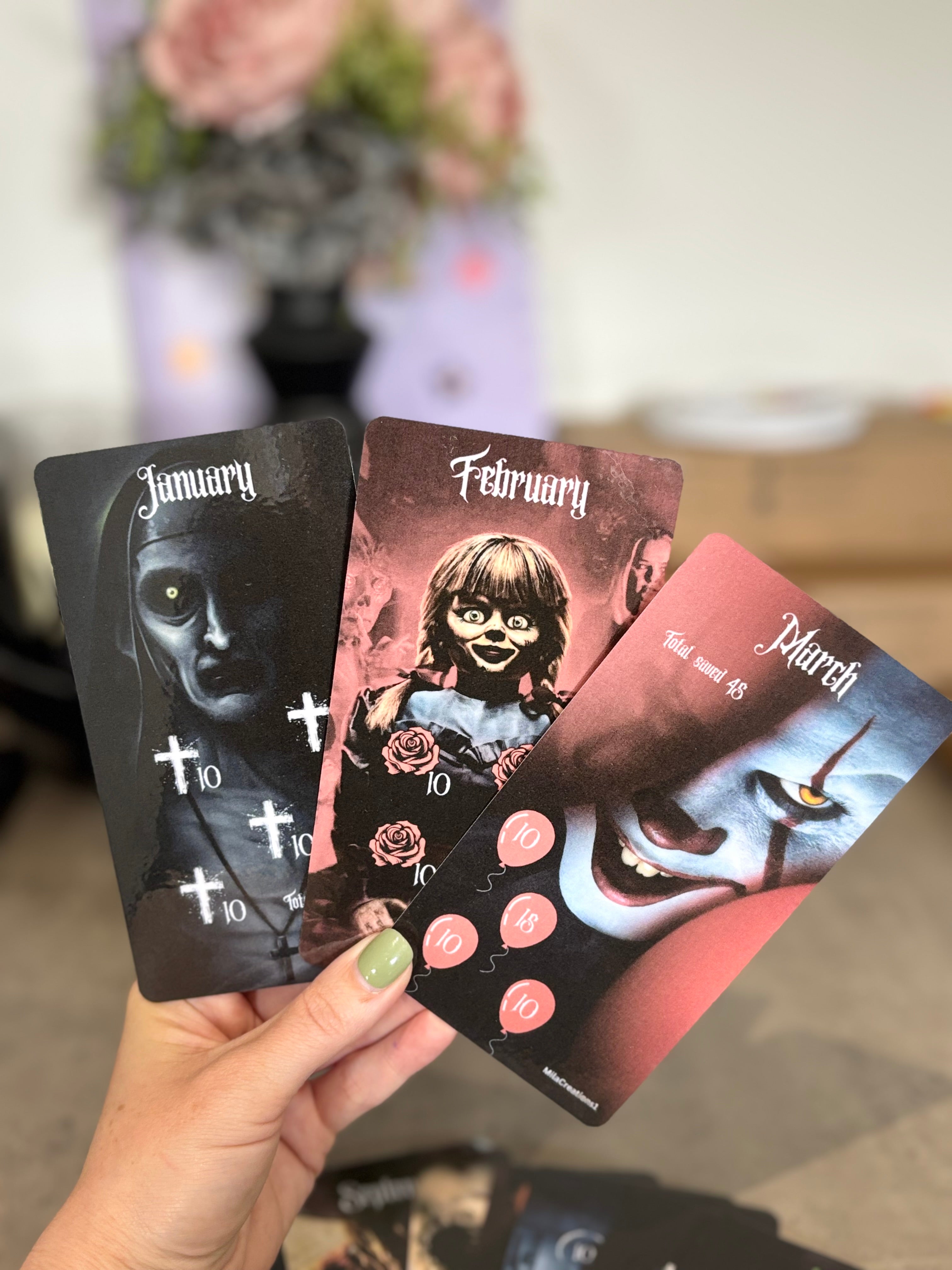 12 months horror annual saving challenge bundle