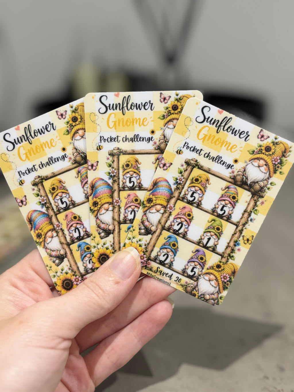 Sunflower gnome pocket challenge
