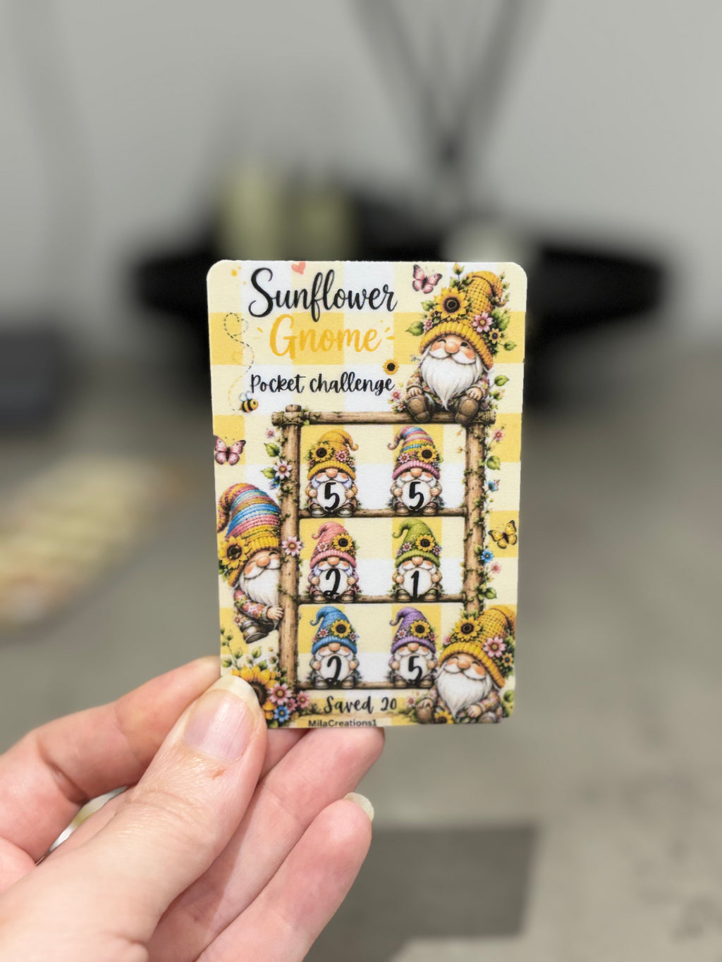 Sunflower gnome pocket challenge